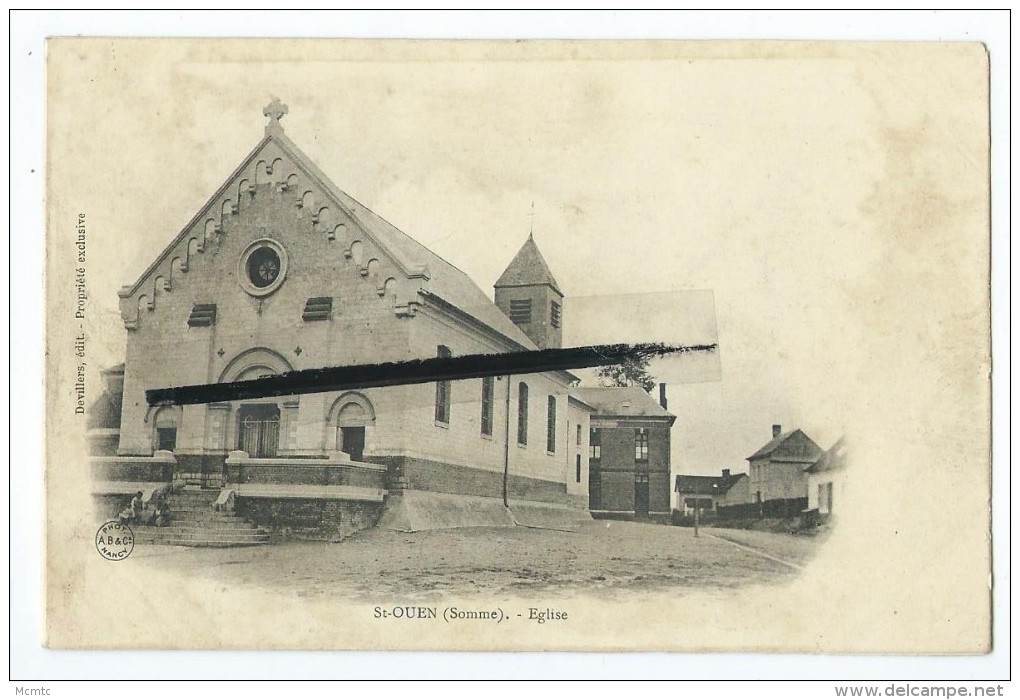 CPA Tachée - St Saint Ouen - Eglise - Saint Ouen