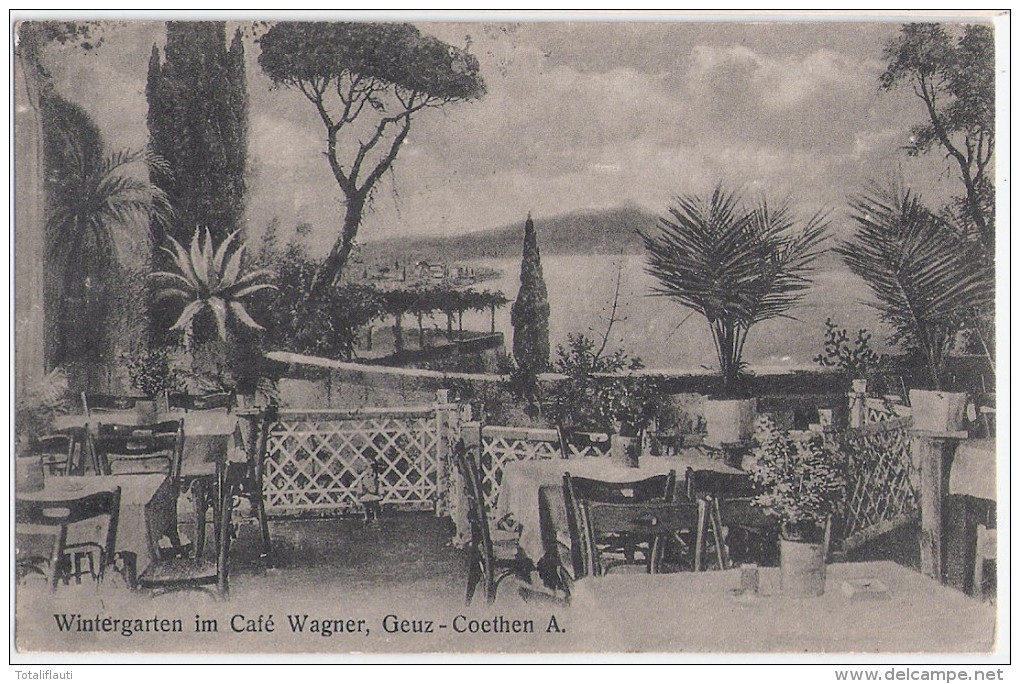 Wintergarten Im Cafe Wagner Geuz CÖTHEN Anhalt KÖTHEN 10.3.1919 Gelaufen - Koethen (Anhalt)