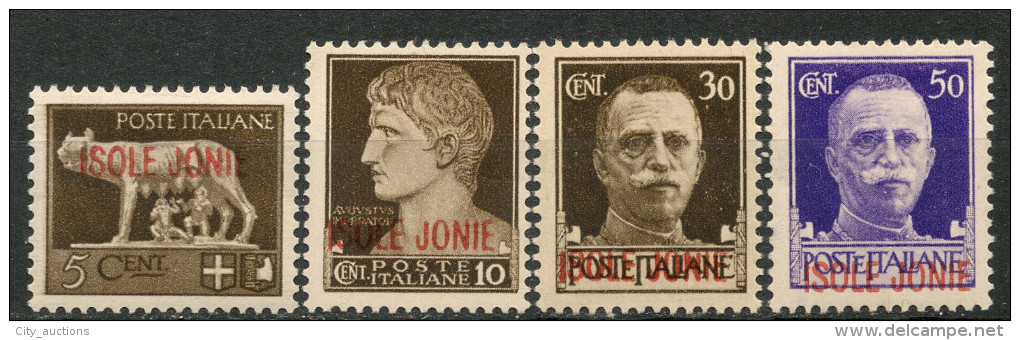 GREECE IONIAN ISLANDS 1941 ITALIAN OCCUPATION LOT OF 4 STAMPS ´´ISOLE JONIE OVPT´´ MNH** & MH* -CAG 290415 - Iles Ioniques