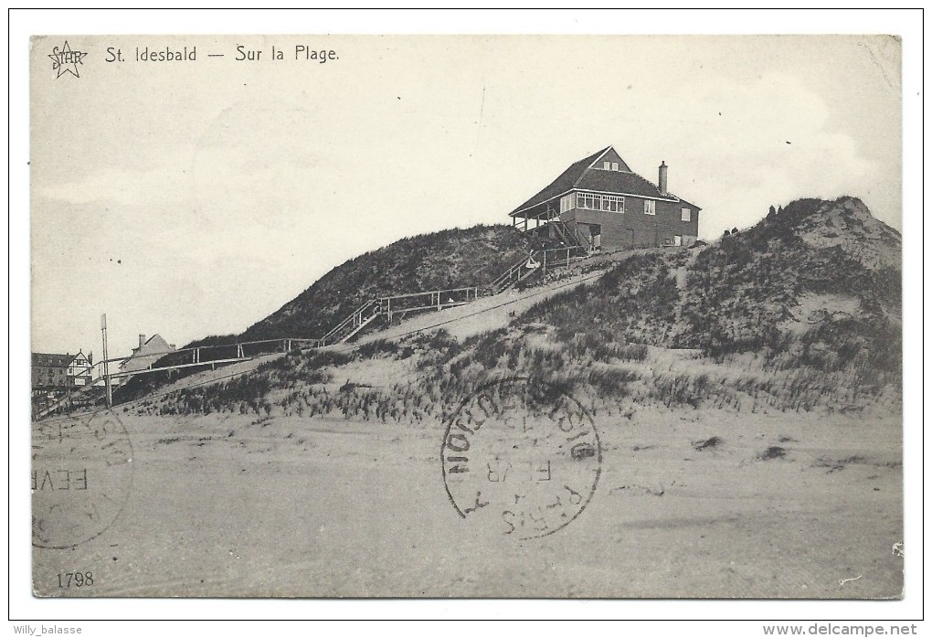 CPA - ST IDESBALD - Sur La Plage - Guerre - Zone Non Envahie - Armée Belge   // - Koksijde