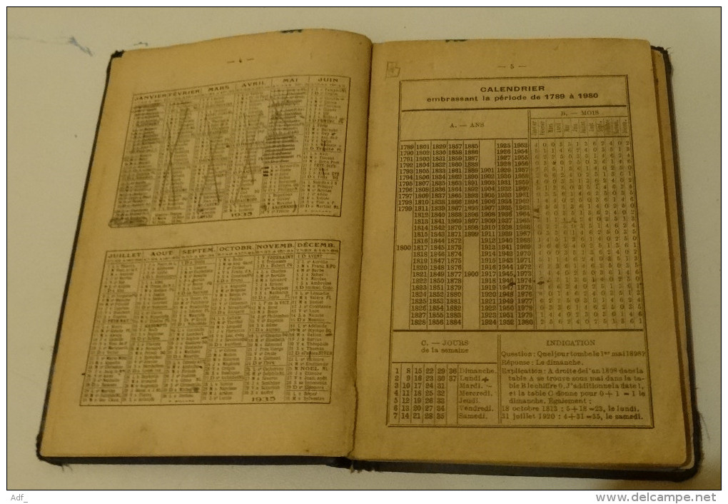 @ AGENDA DE L'ARDOISE 1935. TOUT SAVOIR SUR LA POSE ET SUR L'ARDOISE - Autres & Non Classés