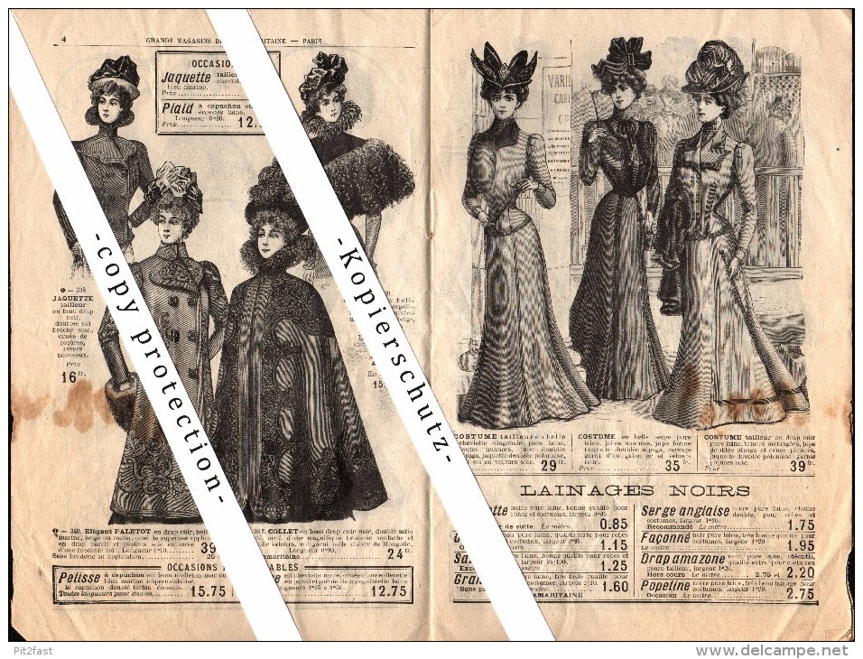 Ancien Catalogue Mode 1900-1901 , SAMARITAINE , Paris , Old Fashion Catalogue !!! - 1900-1940