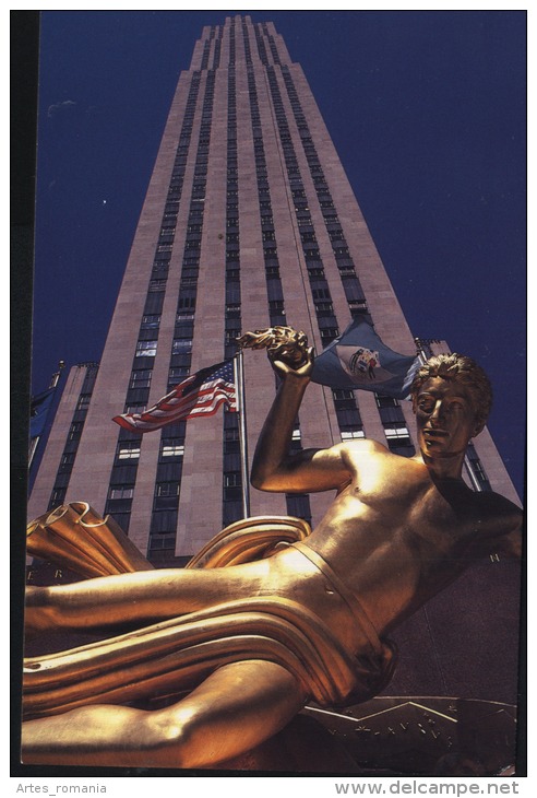 New York-Prometheus-Rockefeller Center-Low Plaza-unused,perfect Shape - World Trade Center