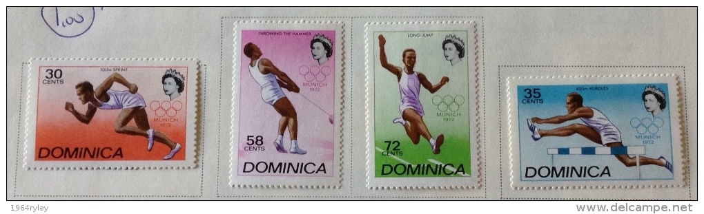 Dominica - MH* 1972 -  Sc # 341/344 - Dominica (...-1978)