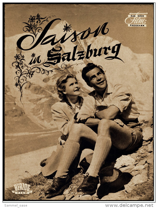 Das Neue Film-Programm Von Ca. 1961  -  "Saison In Salzburg"  -  Mit Adrian Hoven , Walter Möller - Magazines