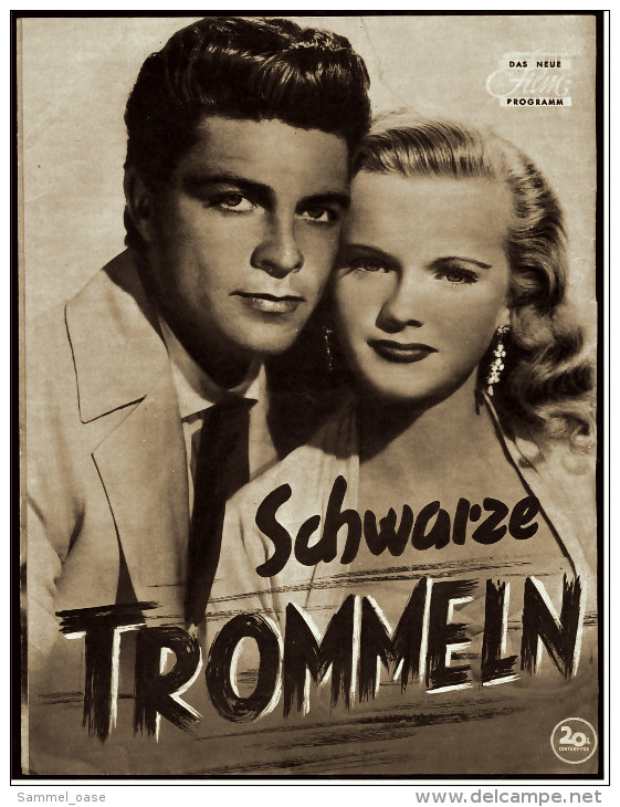 Das Neue Film-Programm Von Ca. 1952  -  "Schwarze Trommeln"  -  Mit Dale Robertson , Anne Francis - Magazines