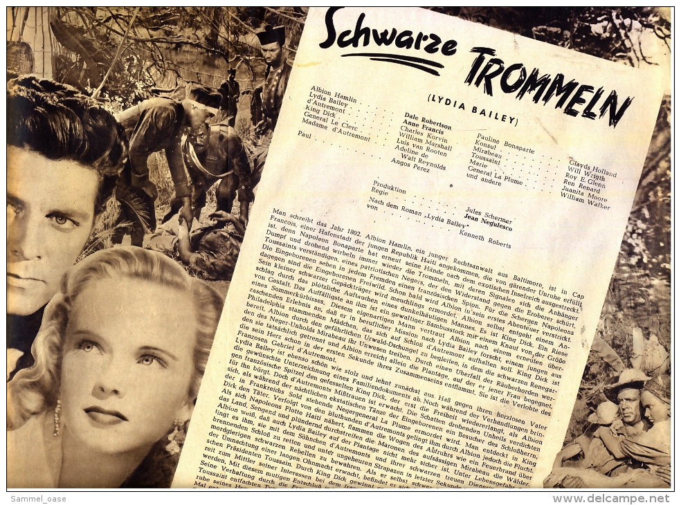 Das Neue Film-Programm Von Ca. 1952  -  "Schwarze Trommeln"  -  Mit Dale Robertson , Anne Francis - Magazines