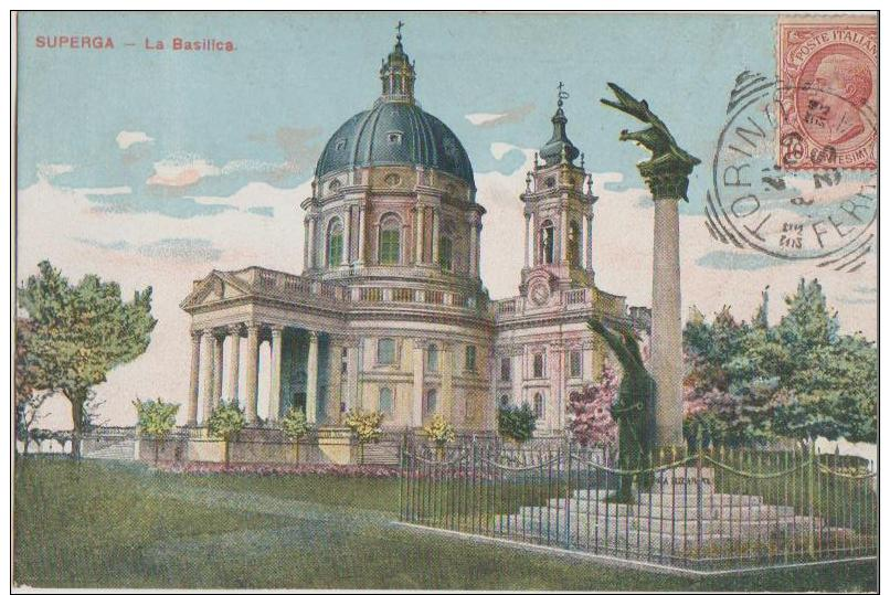 CPA ITALIE ITALIA SUPERGA La Basilica Carte Colorisée 1907 - Other & Unclassified