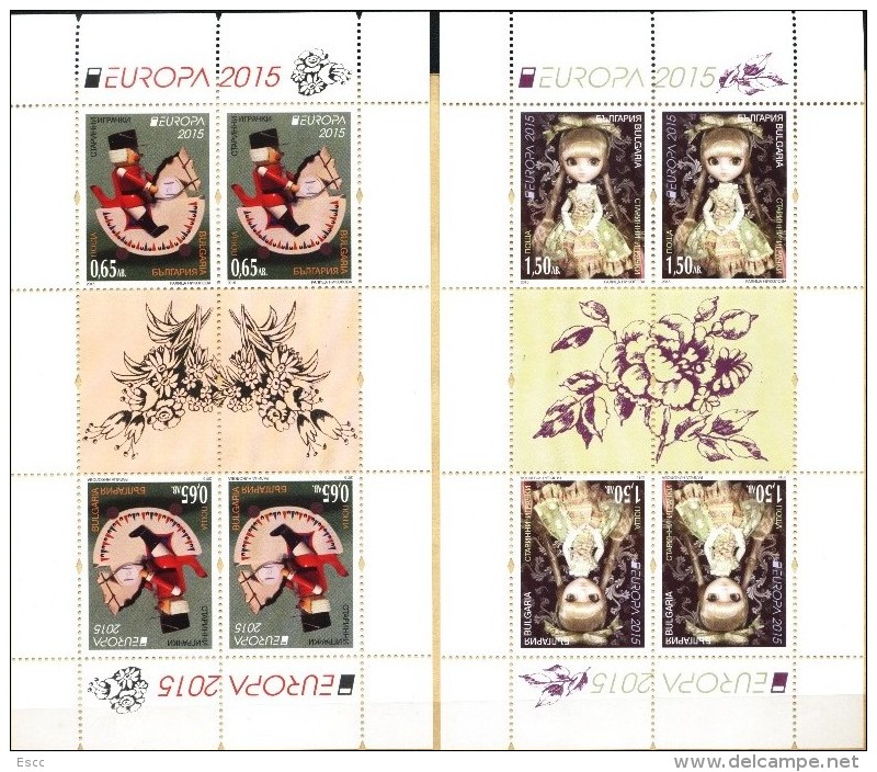 Mint  Stamps In Miniature Sheets Europa CEPT 2015 From Bulgaria - 2015