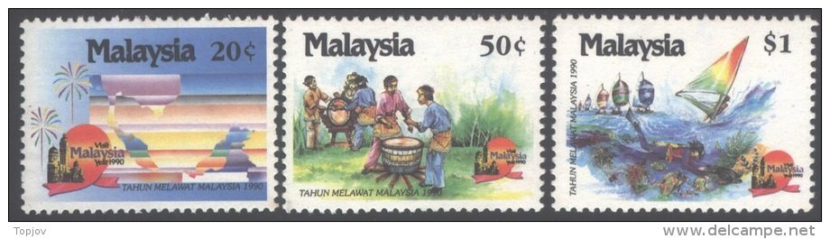 MALAYSIA -  TOURISM - HOTELS - SHIPS - BEACH    - **MNH - 1990 - Hôtellerie - Horeca