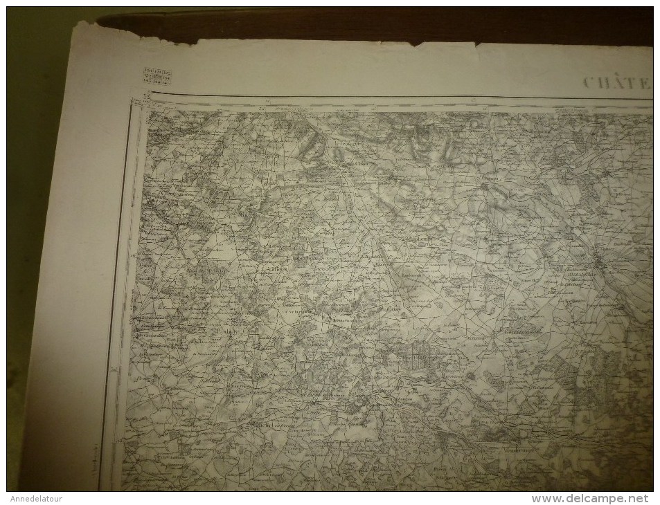 1847 Carte De La Région De CHATEAUROUX  Levée Par Officiers,publ Par Dépot De La Guerre,Grav (Hacq,Cosquin,Rouillard) - Cartes Géographiques