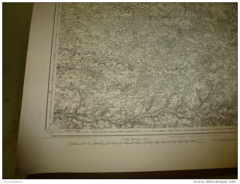 1847 Carte De La Région De CHATEAUROUX  Levée Par Officiers,publ Par Dépot De La Guerre,Grav (Hacq,Cosquin,Rouillard) - Geographical Maps