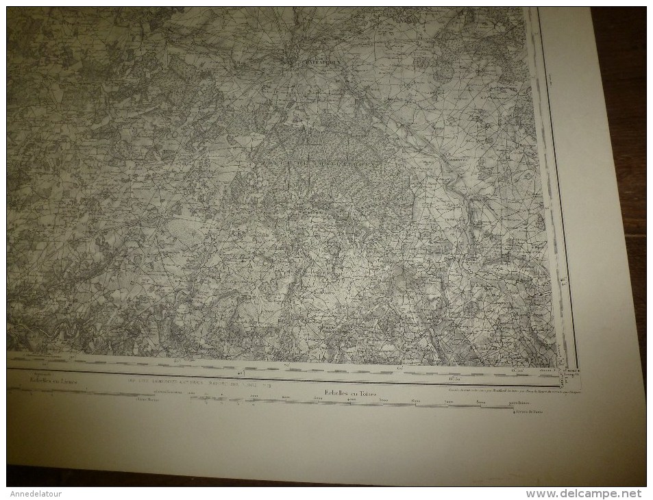 1847 Carte De La Région De CHATEAUROUX  Levée Par Officiers,publ Par Dépot De La Guerre,Grav (Hacq,Cosquin,Rouillard) - Landkarten