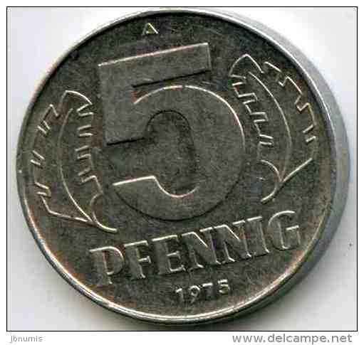 Allemagne Germany 5 Pfennig 1975 A J 1509 KM 9.1 - 5 Pfennig