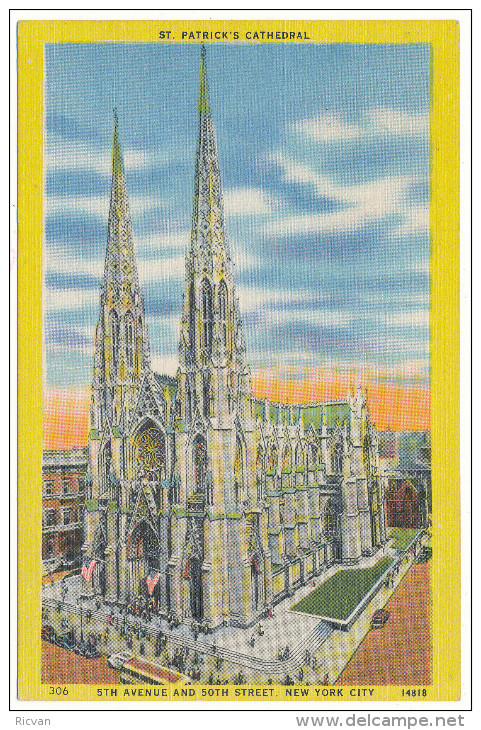 LONDON / ?YEAR 1949? / St PARICK'S CATHDRAL  5th AVENUE AND 50th STREET, NEW YORK CITY  / USED / SEE SCAN(S) - Chiese