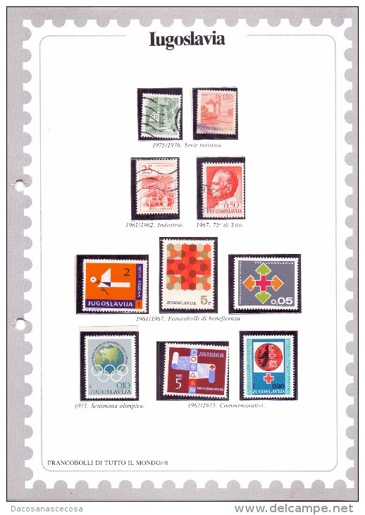 IUGOSLAVIA - EMISSIONI DIVERSE - USATO - Vrac (max 999 Timbres)