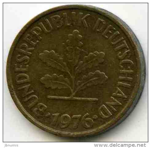 Allemagne Germany 5 Pfennig 1976 D J 382 KM 107 - 5 Pfennig