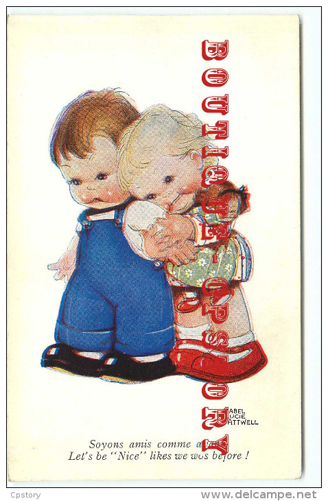 ATTWELL MABEL LUCIE N° 294 < SOYONS AMIS - VALENTINE´S HUMOUR - FILLETTE Et GARCON - Attwell, M. L.