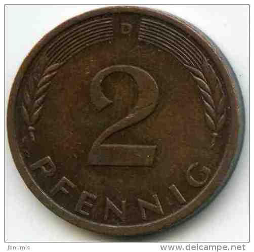 Allemagne Germany 2 Pfennig 1994 D J 381a KM 106a - 2 Pfennig