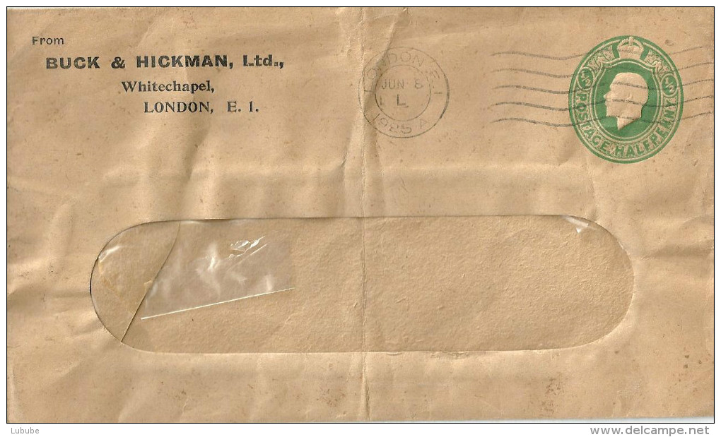 GS Brief  "Buck & Hickman Ltd, London"              1925 - Imperforados