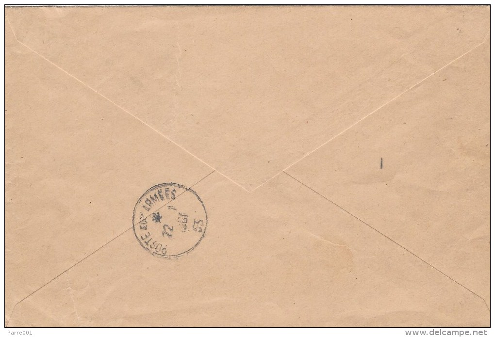 Algerie Algeria 1961 Poste Aux Armees AFN Et Le Numero 53 (Rare!) Au Verso Official Unfranked Registered Cover - Guerra D'Algeria