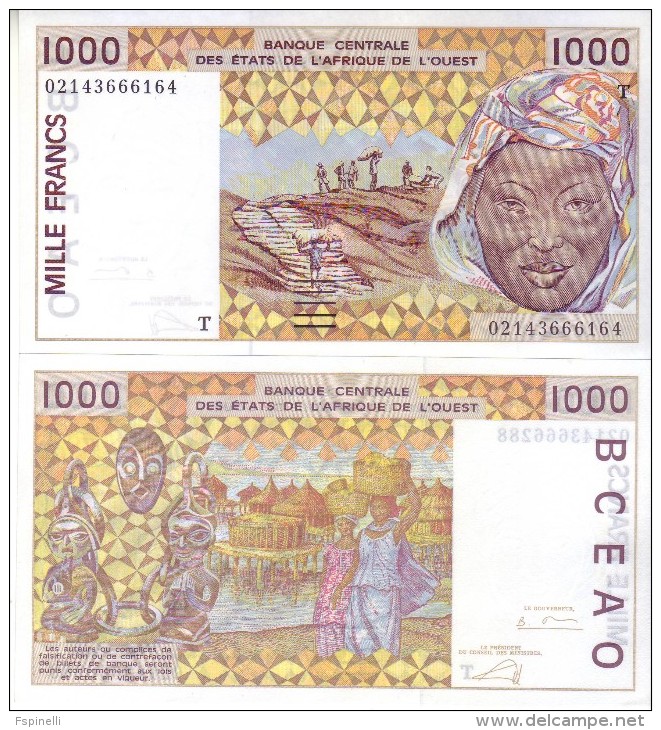 TOGO  1'000 Francs CFA    P811TL  Dated 2002   UNC - Togo