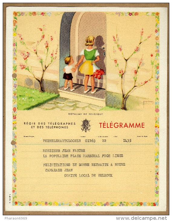 Télégramme Enfants Fleurs - Telegrammen