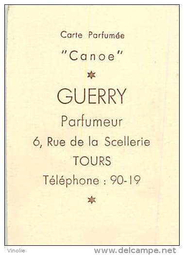 D15-1003 CARTE PARFUMEE DES PARFUMS DANA  CANOE GUERRY PARFUMEUR A TOURS - Anciennes (jusque 1960)