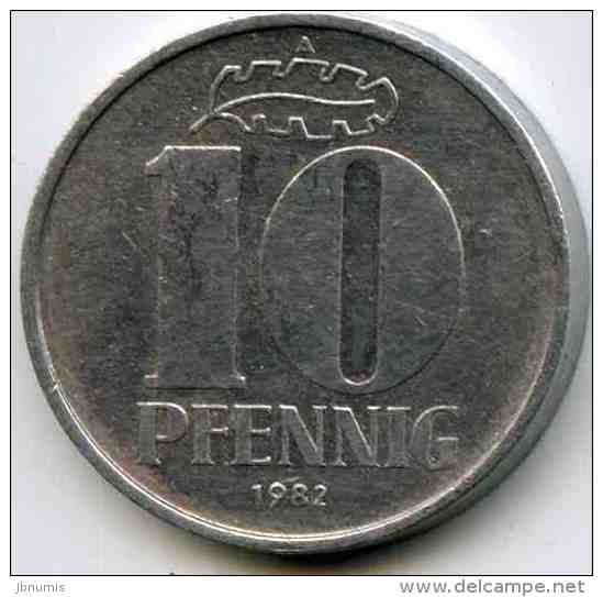 Allemagne Germany RDA DDR 10 Pfennig 1982 A J 1510 KM 10 - 10 Pfennig