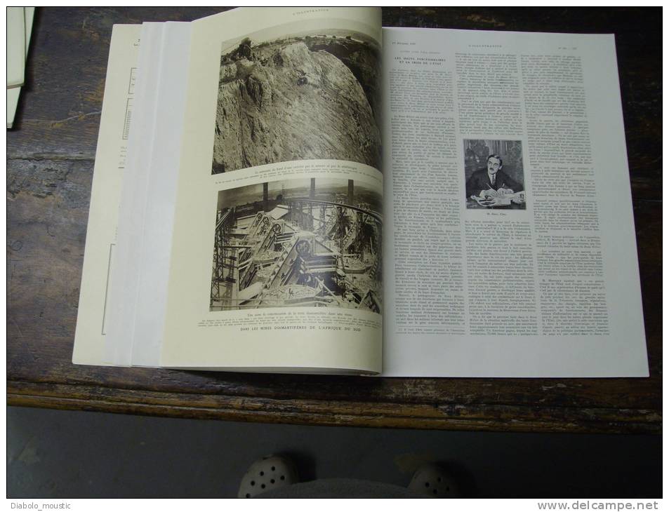 1930  Pubs AUTOS Etc ; Les Diamants De L' AFRIQUE Du SUD ; Prétoria ; MACAO ; Rhat Et El Barka ; HENRIOT Dessinateur ; - L'Illustration