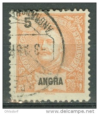 PORTUGAL - ANGRA 1897-1905: YT 14 / Afinsa 14 / Sc 15 / Mi 14 A, O - FREE SHIPPING ABOVE 10 EURO - Angra