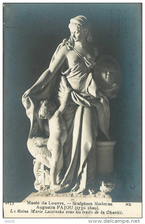 Arts - Sculptures - Nus - Nude - Femmes - Femme Nue - Enfants - Augustin Pajou - Reine Marie Leczinska - Louvre - Sculture