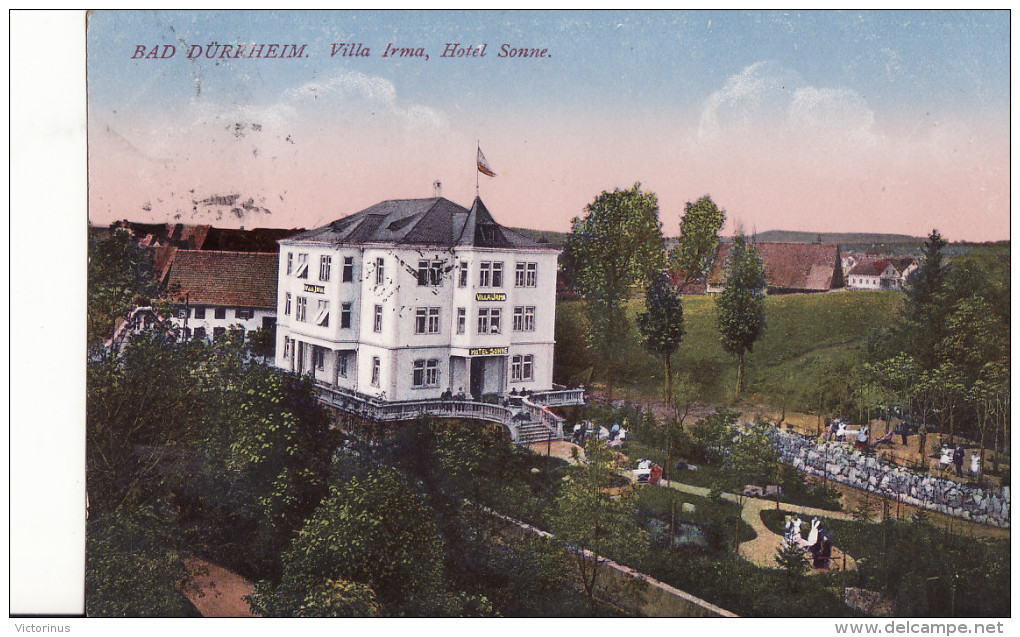 BAD-DÜRRHEIM -  Villa Irma, Hôtel Sonne  -  1916 - Bad Dürrheim