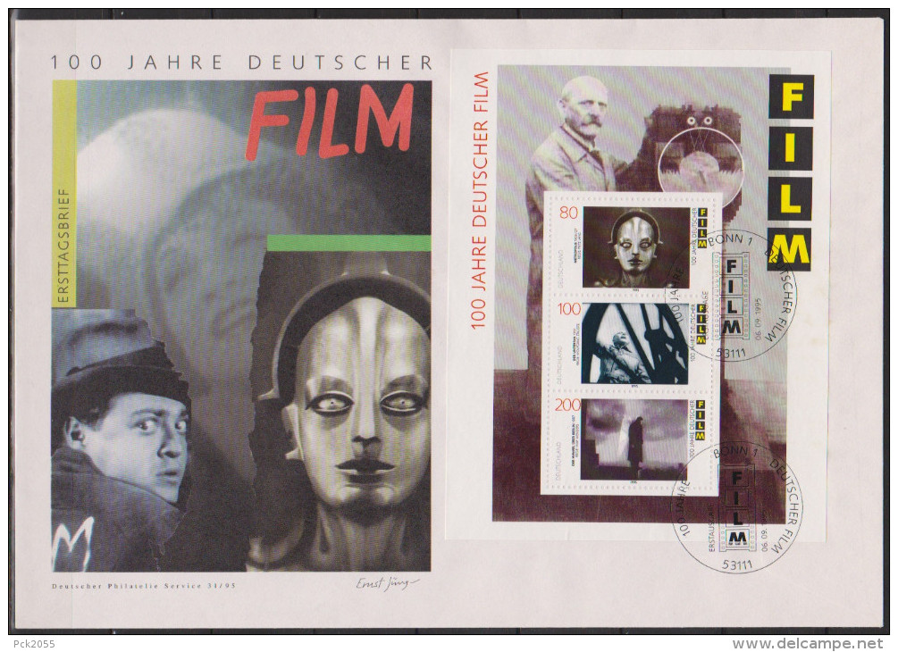 Bund FDC 1995 Nr.1815 -1817 Block 33 100 Jahre Deutscher Film ( Dg 85 ) Günstige Versandkosten - 1991-2000