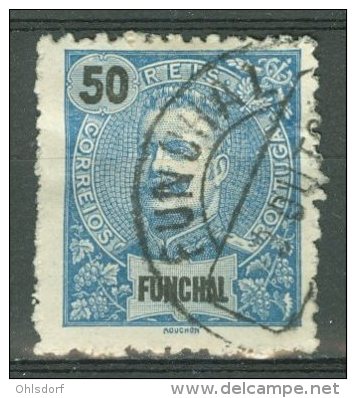 PORTUGAL - FUNCHAL 1897-1905: YT 21 / Af. 19 D / Sc 21 A / Mi 21 C, Dent. 11 1/2, O - FREE SHIPPING ABOVE 10 EURO - Funchal