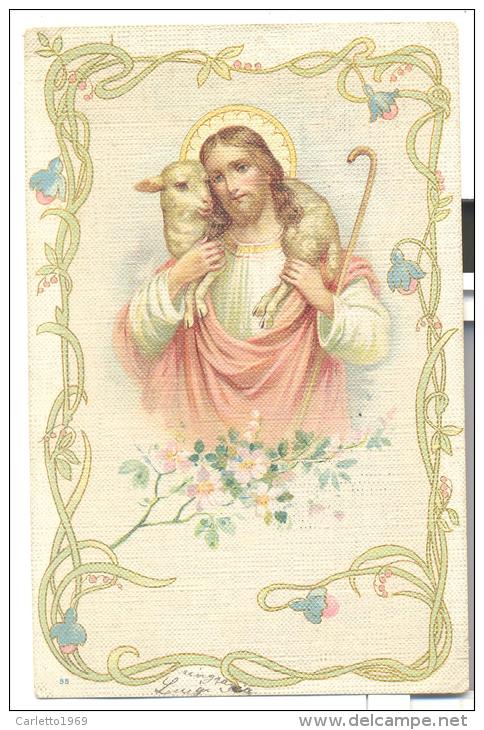 Cartolina Telata Gesu' Cristo Viaggiata Del 1930 In Ottimo Stato - Jesus