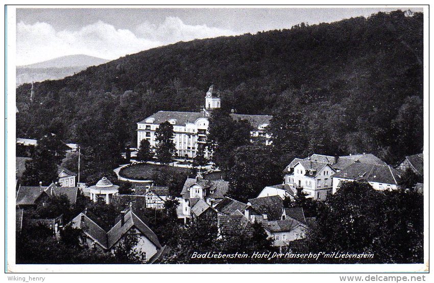 Bad Liebenstein - S/w Hotel Der Kaiserhof Mit Liebenstein - Bad Liebenstein