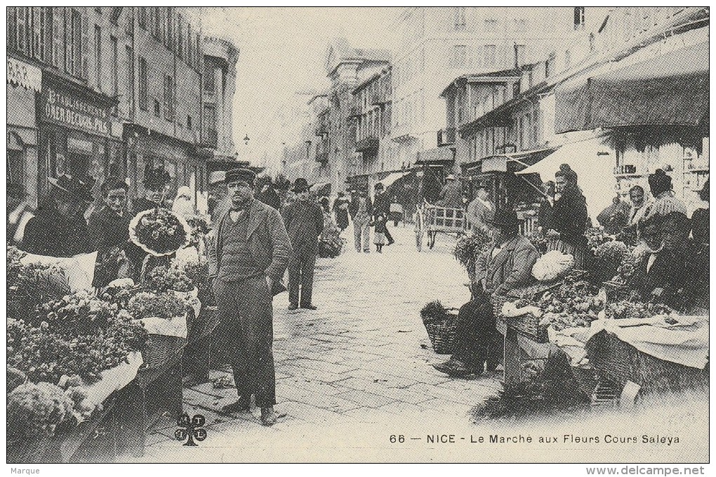 Reproduction Cpa N° 66 NICE Le Marché Aux Fleurs Cours Saleya - Marchés, Fêtes