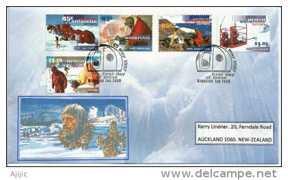 Recherches Scientifiques De L'Australie En Antarctique.Yvert 110/14, Belle Lettre FDC Adressée En Nouvelle-Zélande - Research Programs