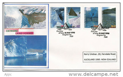 Protection Des Glaciers De L'Antarctique, Belle Lettre FDC  D'AAT Nr Yvert 106/09, Adressée En Nouvelle-Zélande - Preservar Las Regiones Polares Y Glaciares