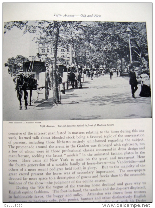 NEW YORK,FIFTH AVENUE OLD AND NEW 1824 1924