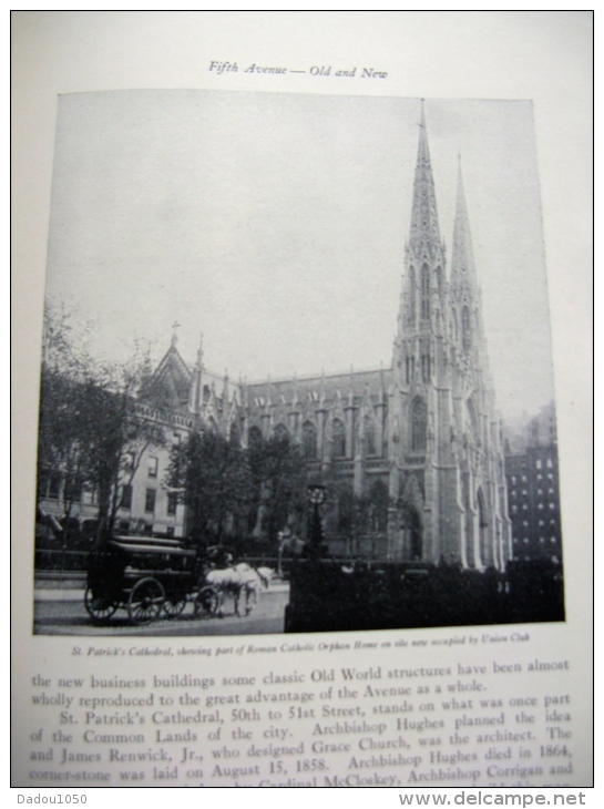 NEW YORK,FIFTH AVENUE OLD AND NEW 1824 1924