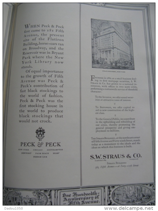 NEW YORK,FIFTH AVENUE OLD AND NEW 1824 1924