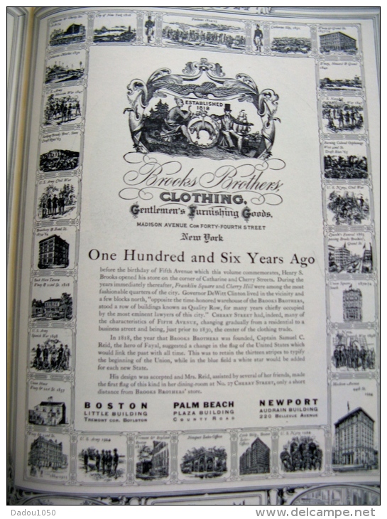 NEW YORK,FIFTH AVENUE OLD AND NEW 1824 1924