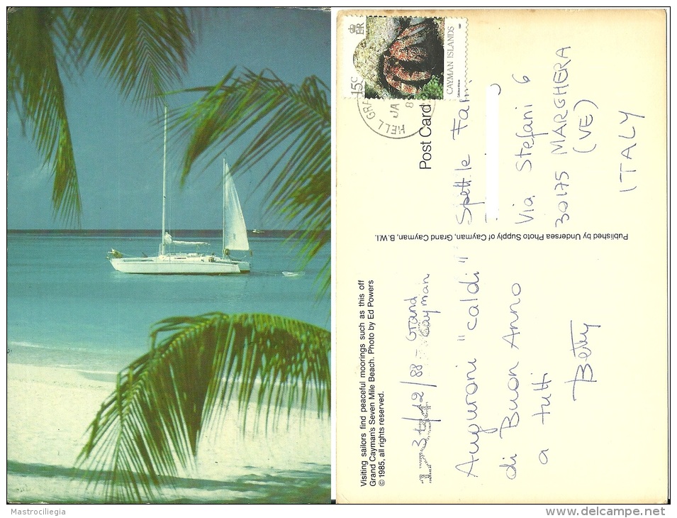 CAYMAN ISLANDS  Yacht  Barca A Vela  Nice Stamp - Caimán (Islas)