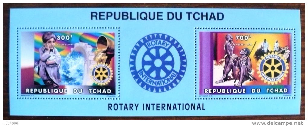 TCHAD ROTARY, Yvert 623/24 Bloc Collectif Emis En 1996 Neuf Sans Charniere, MNH - Rotary, Lions Club