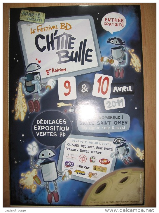 Affiche Festival BD Lille 2011 Ch'tite Bulle - Plakate & Offsets