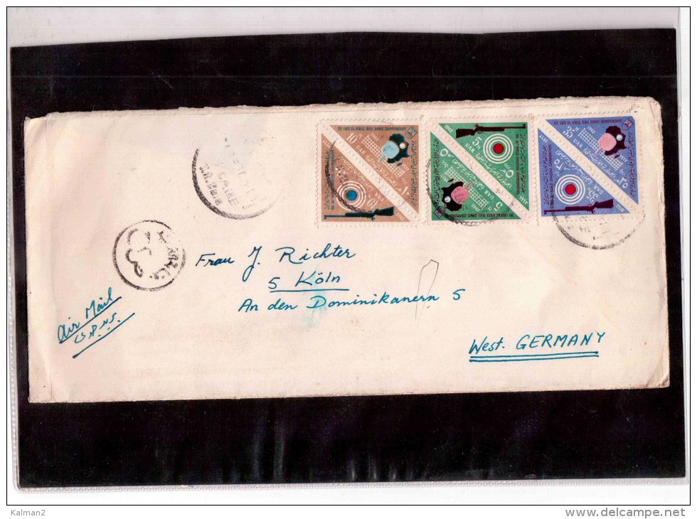 176    -     EGITTO   -  COVER WITH COMPLETE SET OF   CAT. Y.T. NR.  547/549 - Tiro (armi)