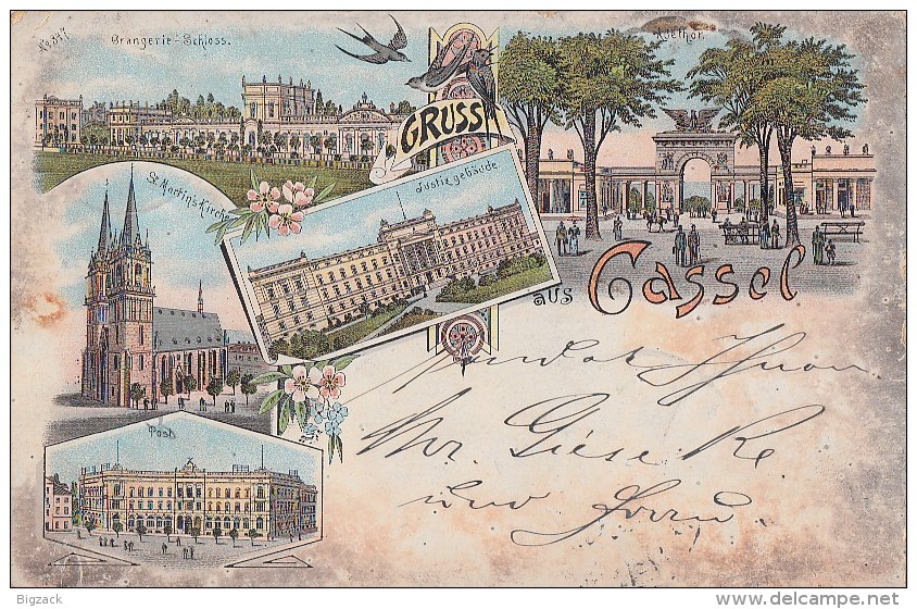 Litho Gruss Aus Kassel Gelaufen 17.3.97 - Kassel