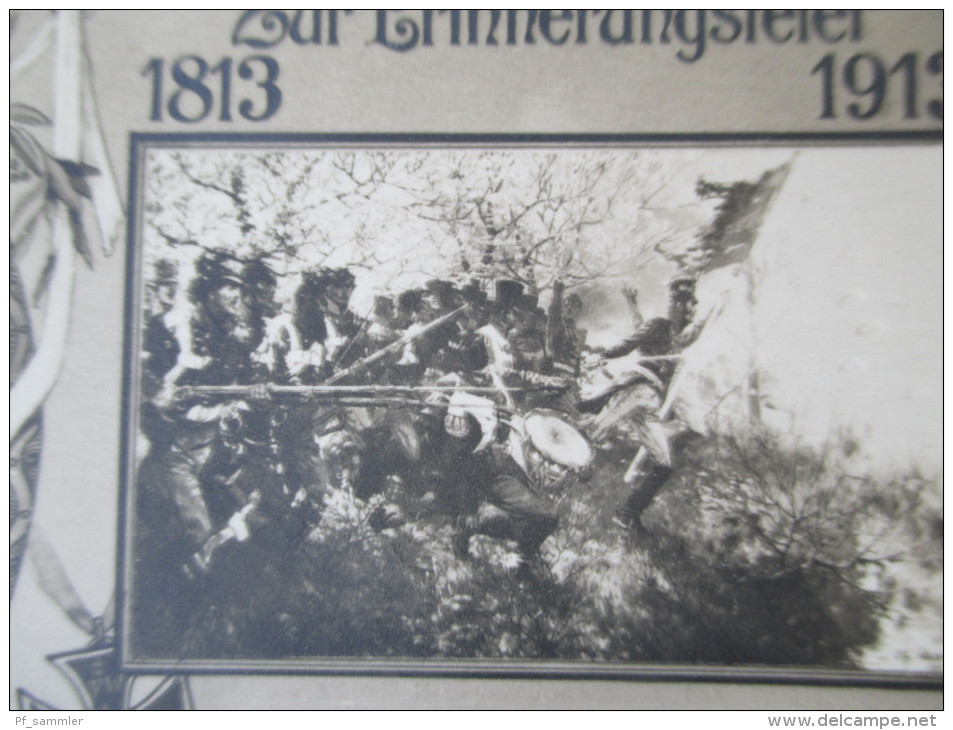 AK / PK Zur Erinnerungsfeier 1813 - 1913. "Der König Rief Und Alle Kamen" Verlag Von Gustav Liersch. Ungelaufen - Guerres - Autres